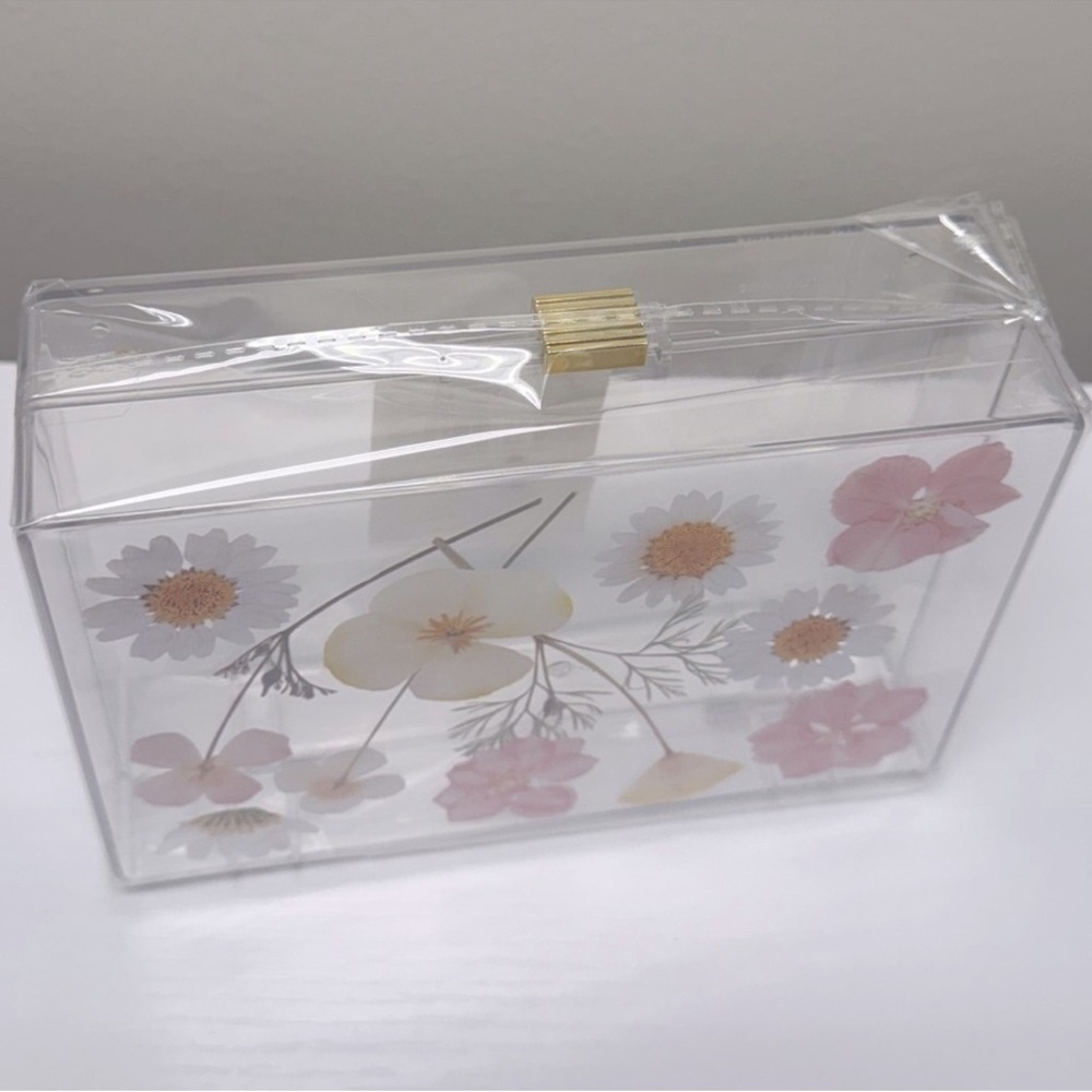 3 for $15 SALE Target Bullseye Floral Acrylic Suitcase Shaped Box with Handle - Picture 6 of 6